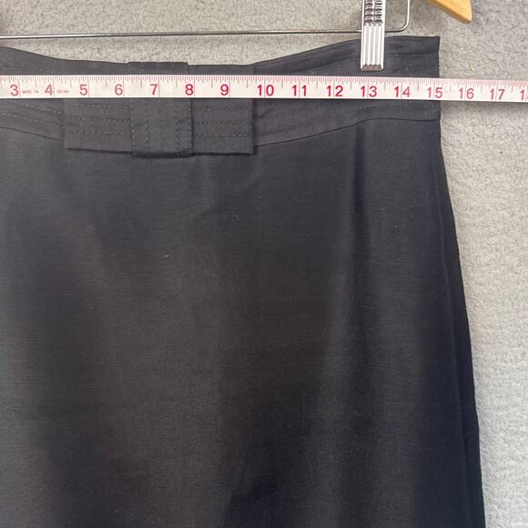 Kate Spade Women's A-Line Skirt Silk Blend Black Size 6 Designer Staple Normcore - Picture 3 of 9